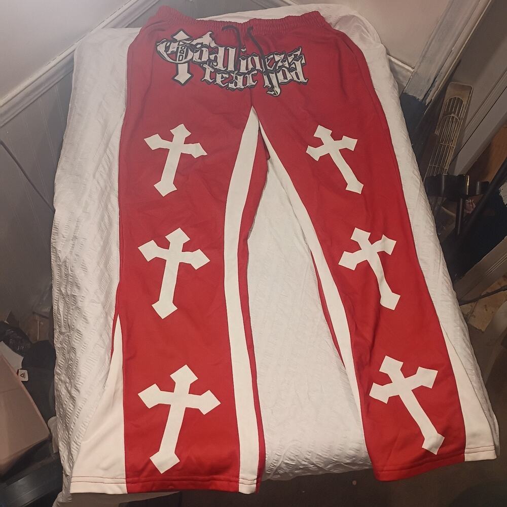 Godliness Cross Graphic Mens Sweatpants Size XL